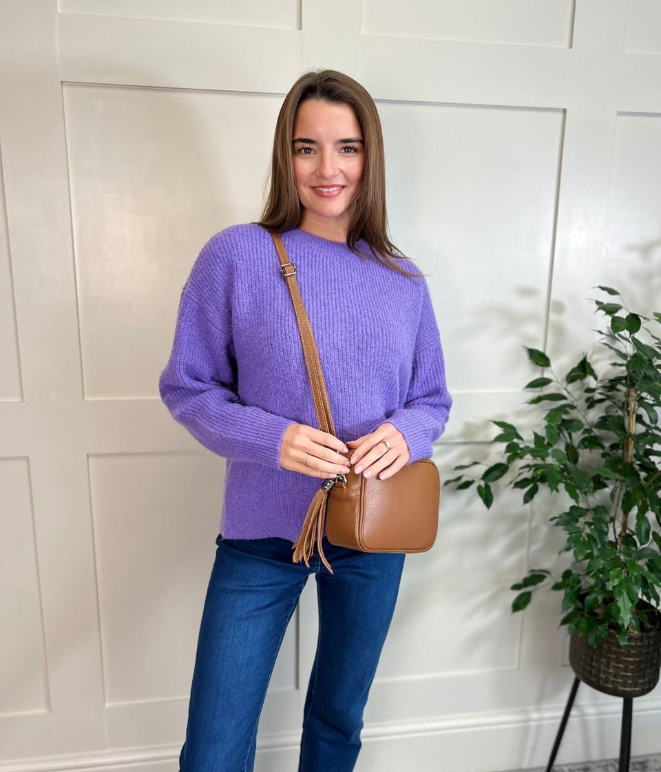 Lilac Wool Blend Classic Jumper