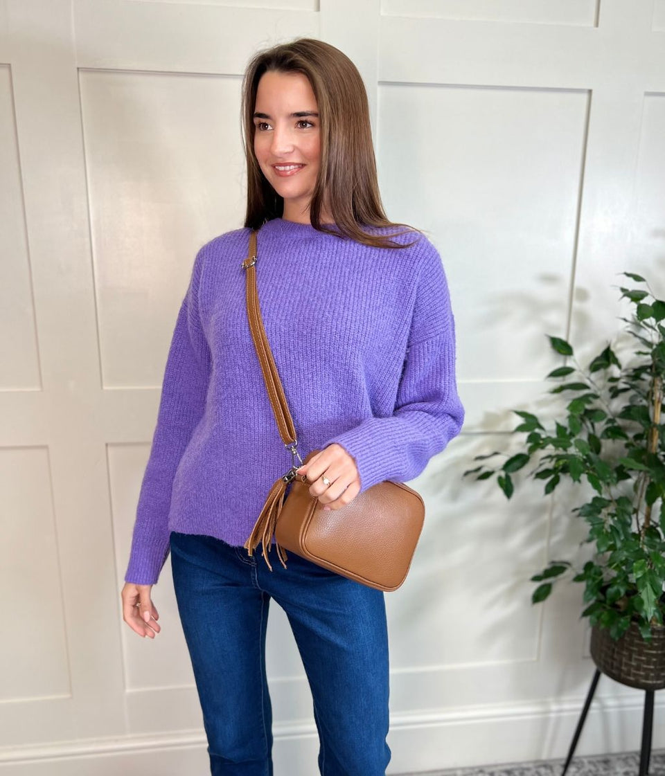 Lilac Wool Blend Classic Jumper