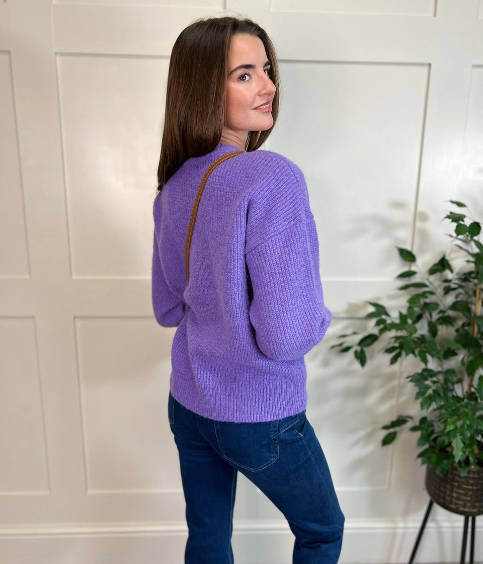 Lilac Wool Blend Classic Jumper