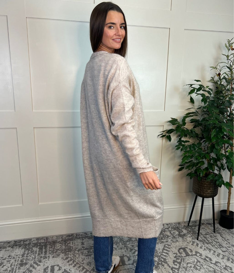 Mink Mohair Blend Long Cardigan