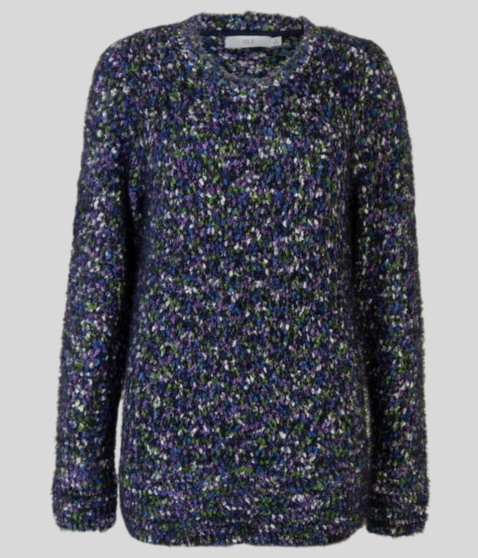 Navy Textured Soft Jumper