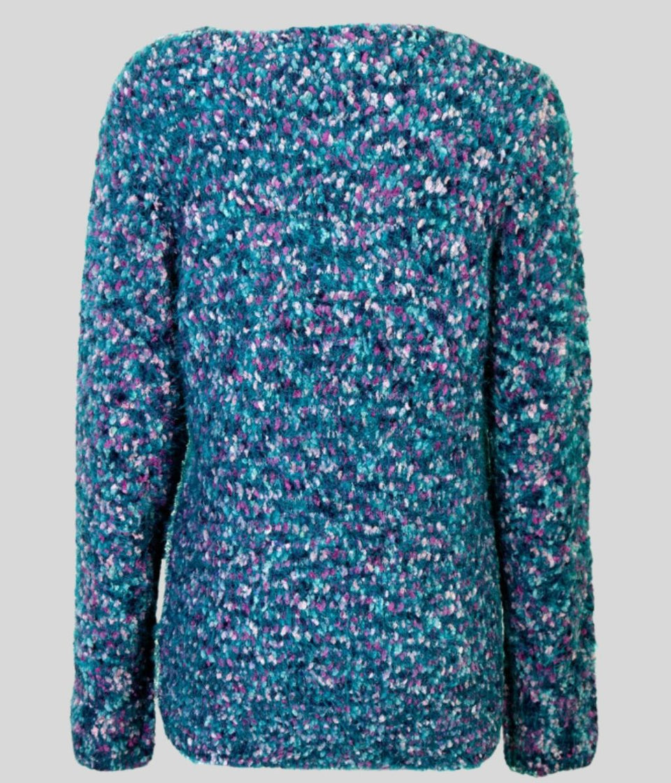 Teal Textured Soft Jumper