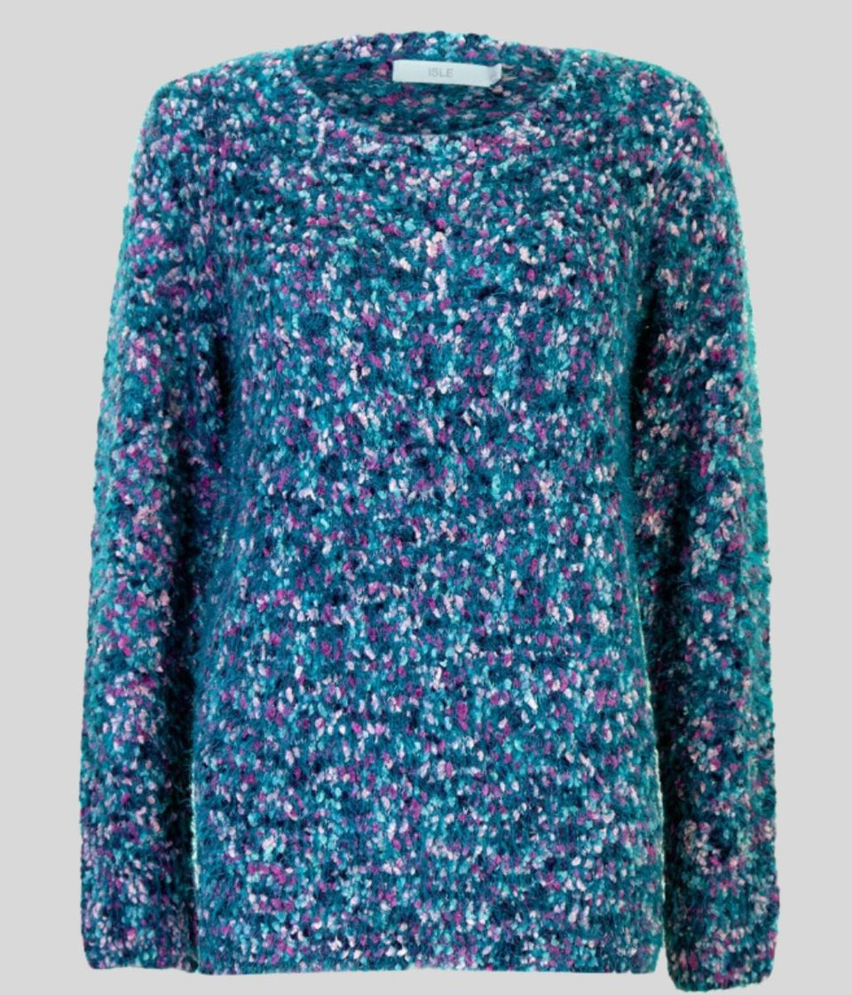 Teal Textured Soft Jumper