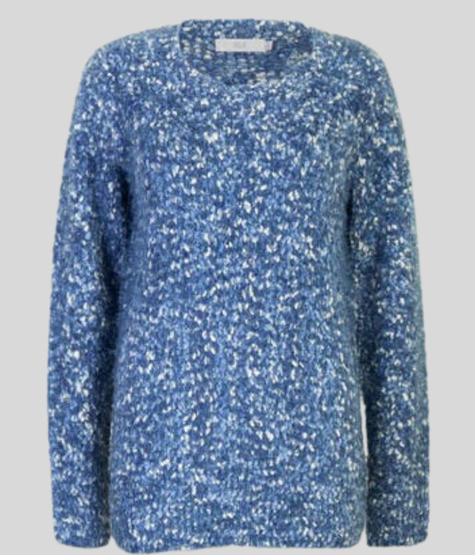 Dark Blue Textured Soft Jumper