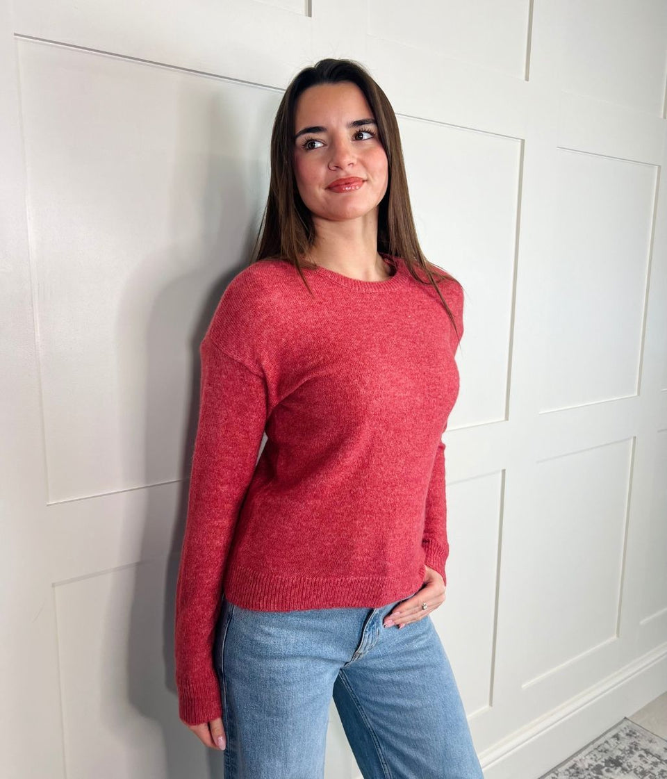 Salmon Pink Wool Blend Jumper