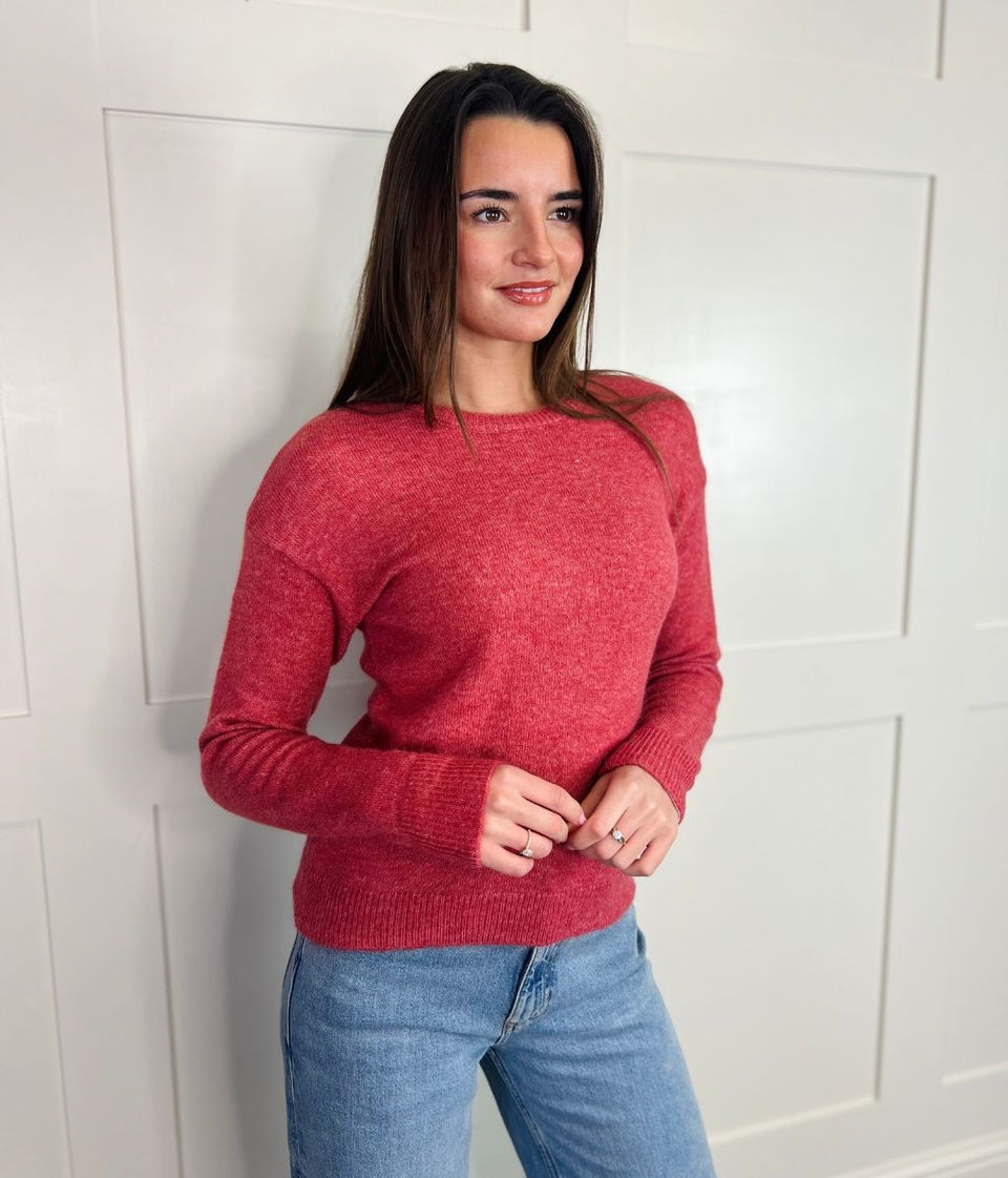 Salmon Pink Wool Blend Jumper