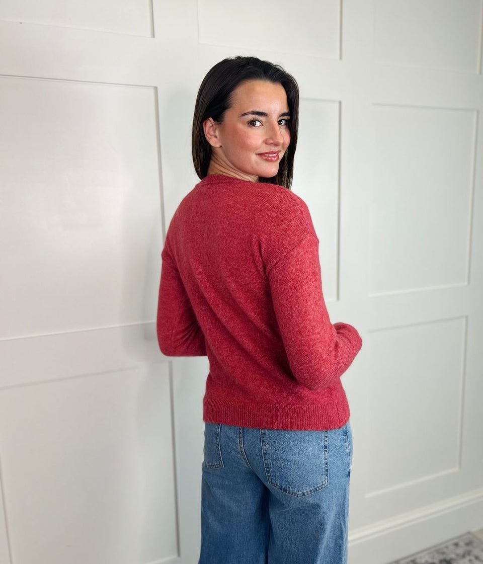 Salmon Pink Wool Blend Jumper