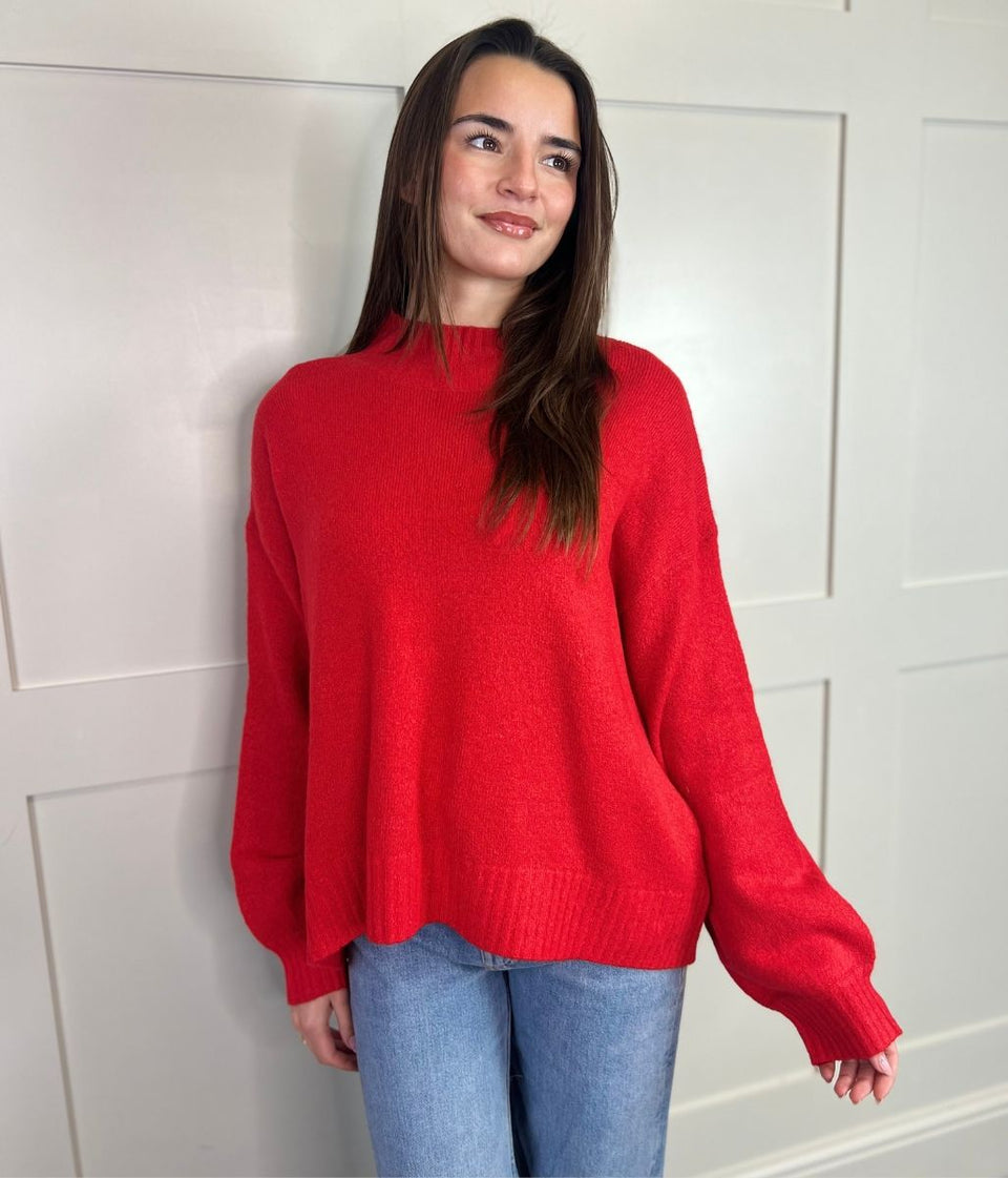 Red Heidi Relaxed Jumper