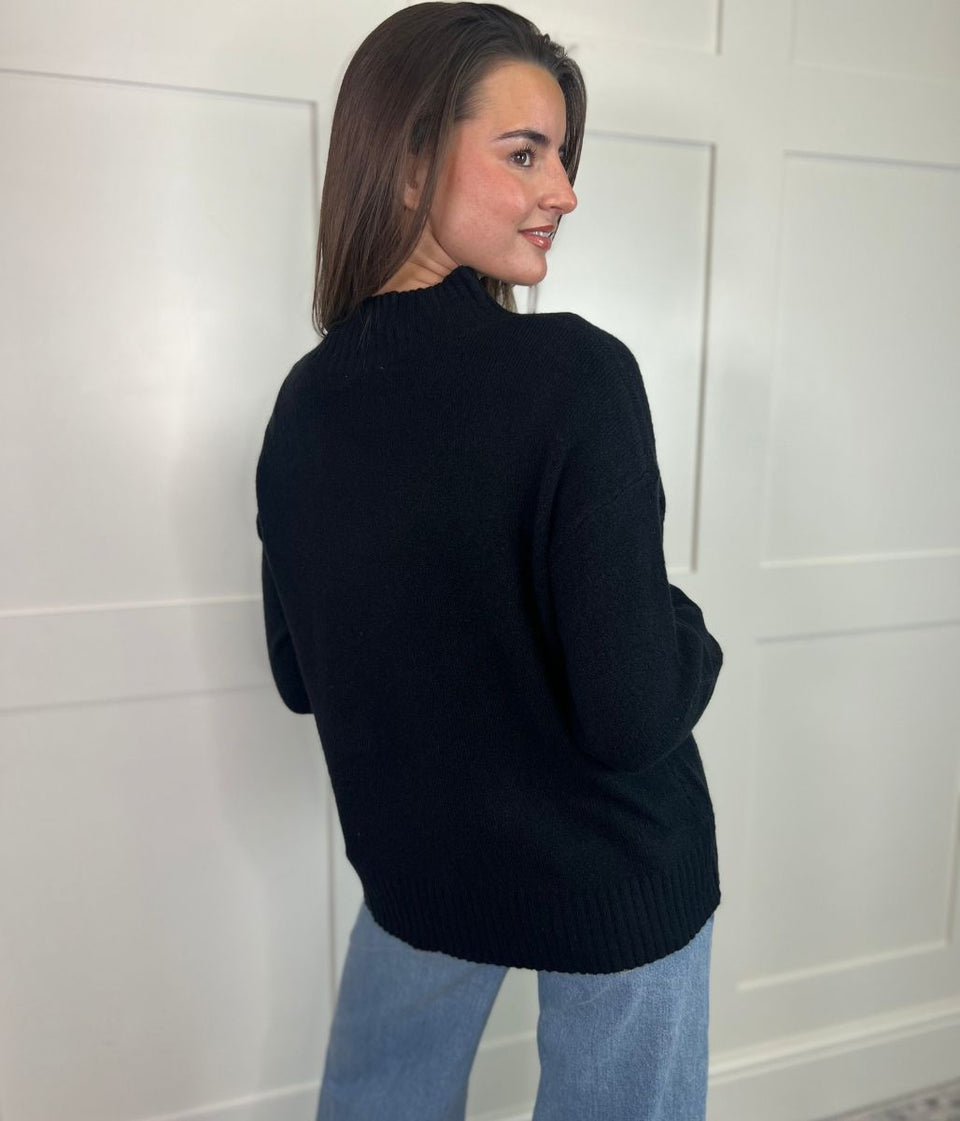 Black Heidi Relaxed Jumper