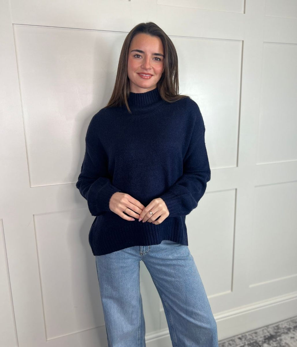 Navy Heidi Relaxed Jumper