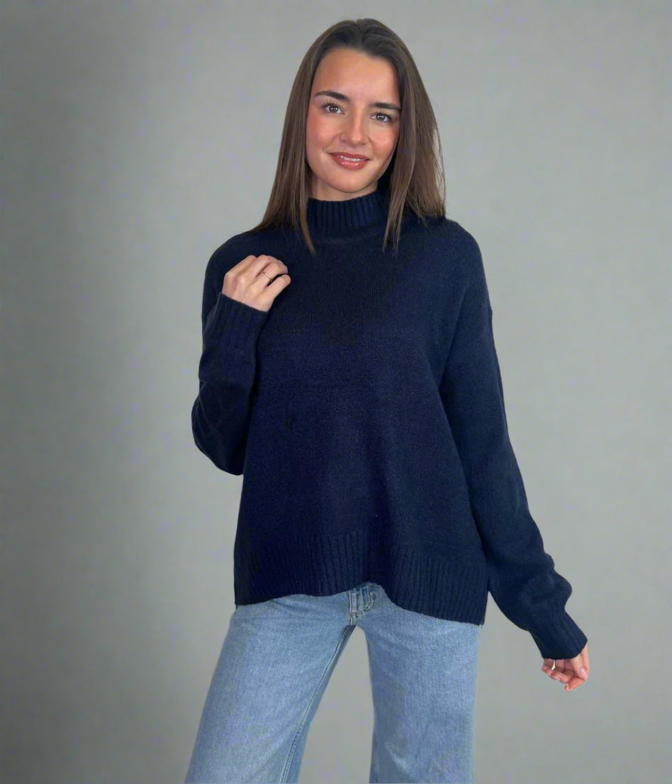 Navy Heidi Relaxed Jumper