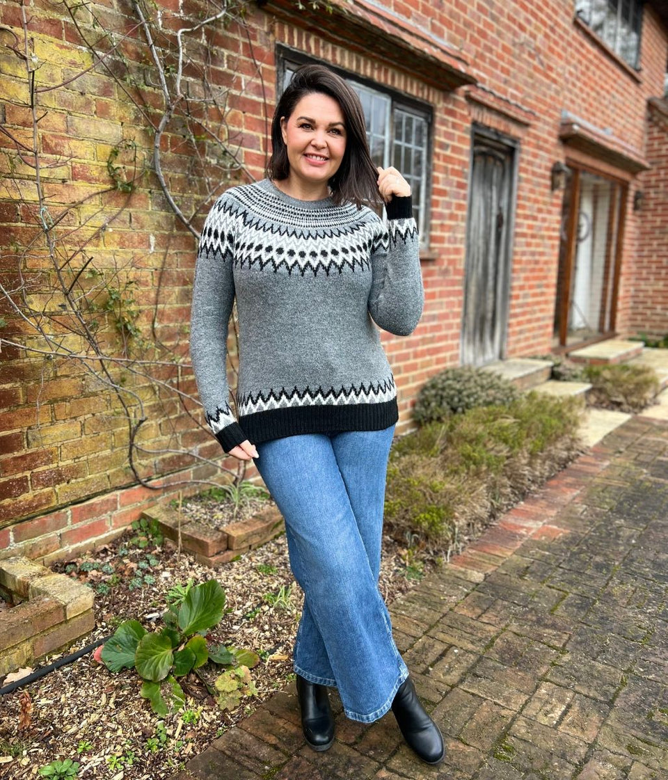 Grey Fairisle Design Jumper