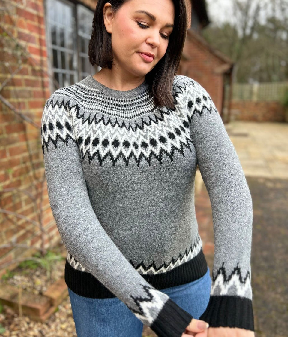 Grey Fairisle Design Jumper