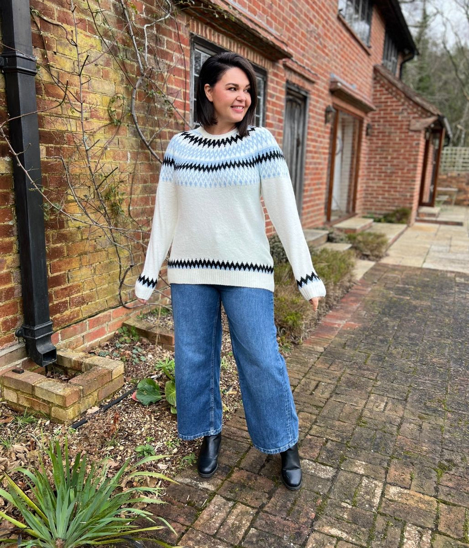 Ivory Fairisle Design Jumper