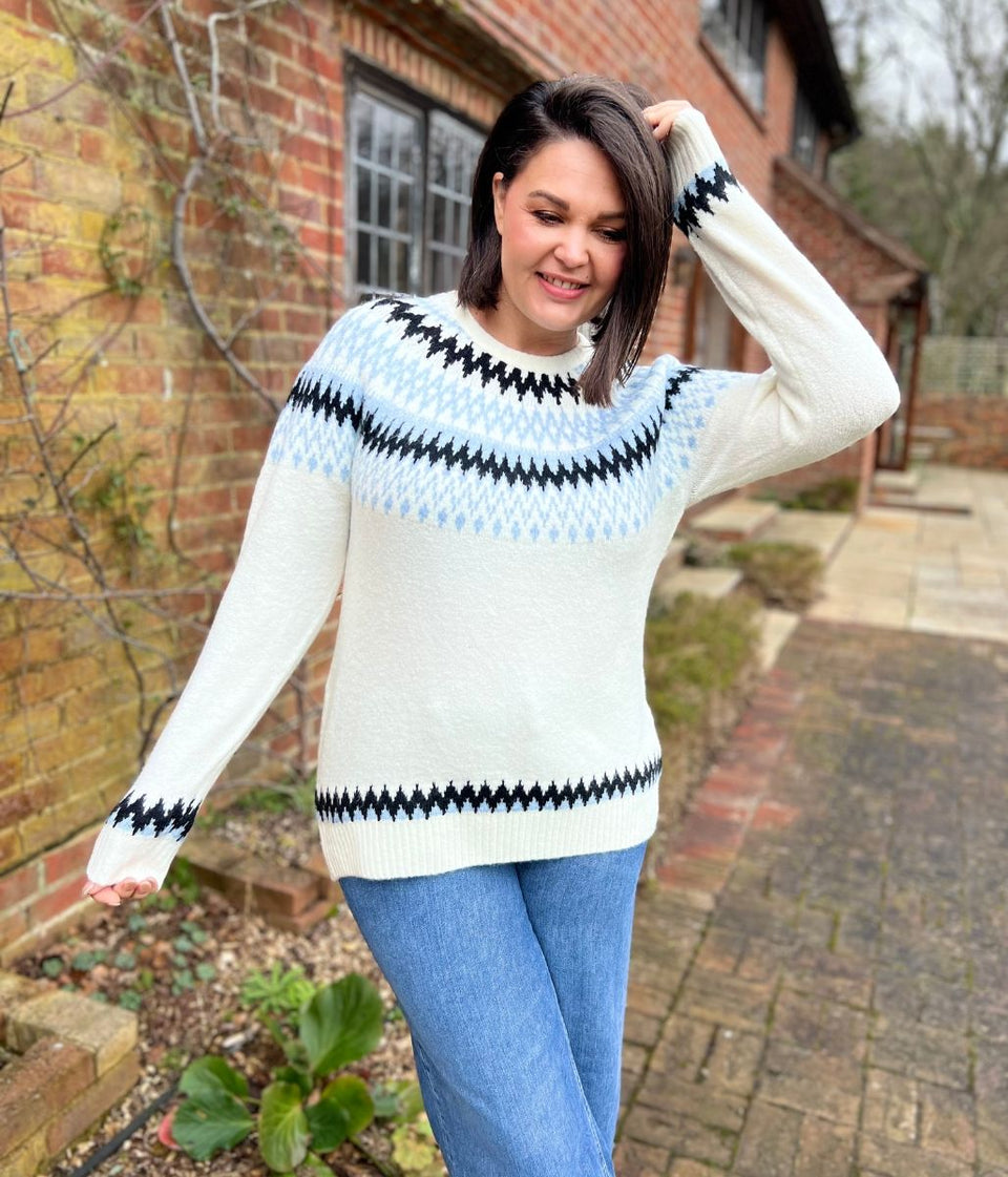 Ivory Fairisle Design Jumper