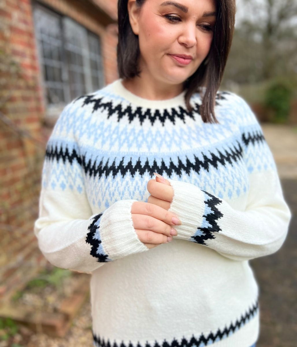 Ivory Fairisle Design Jumper