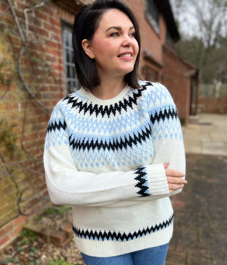 Ivory Fairisle Design Jumper