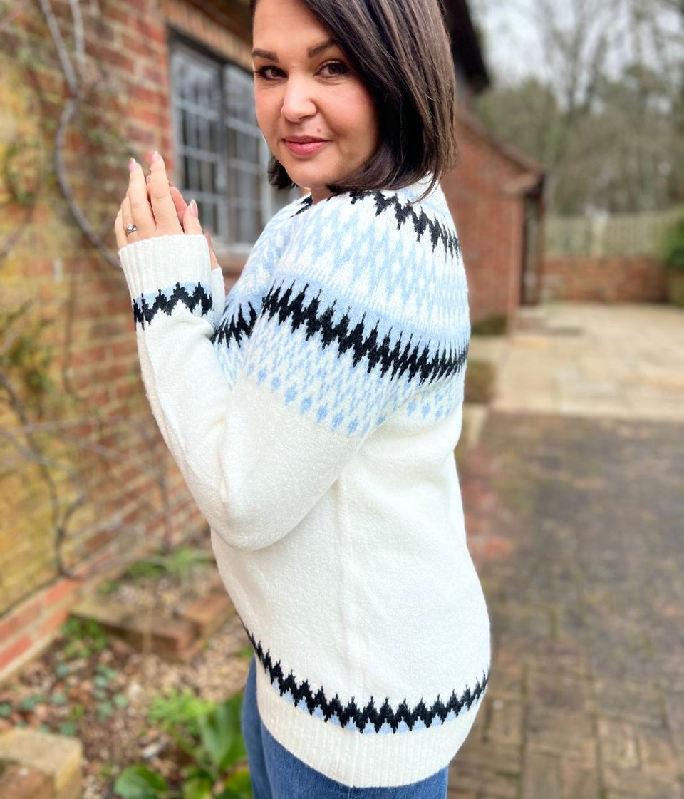 Ivory Fairisle Design Jumper