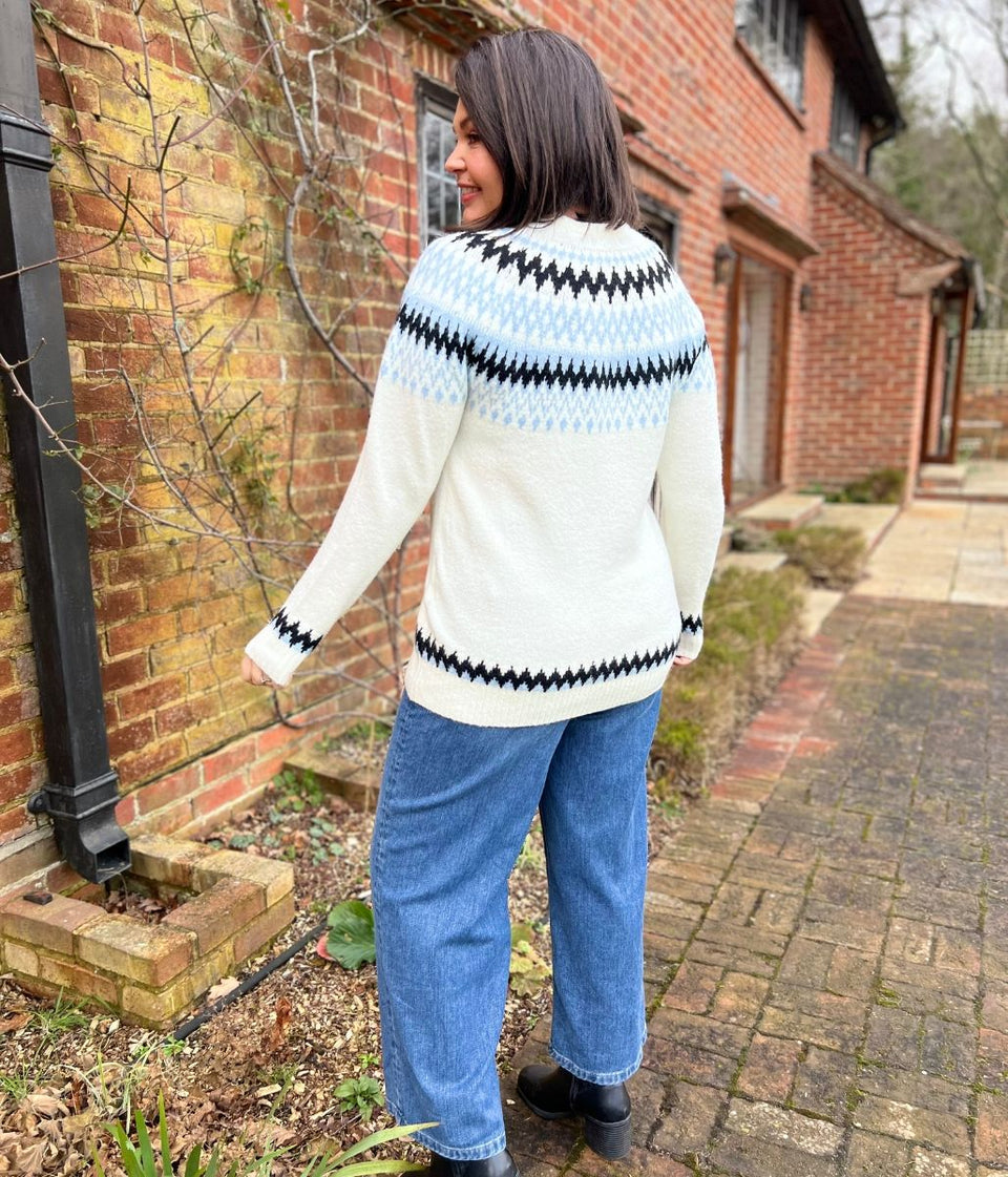 Ivory Fairisle Design Jumper