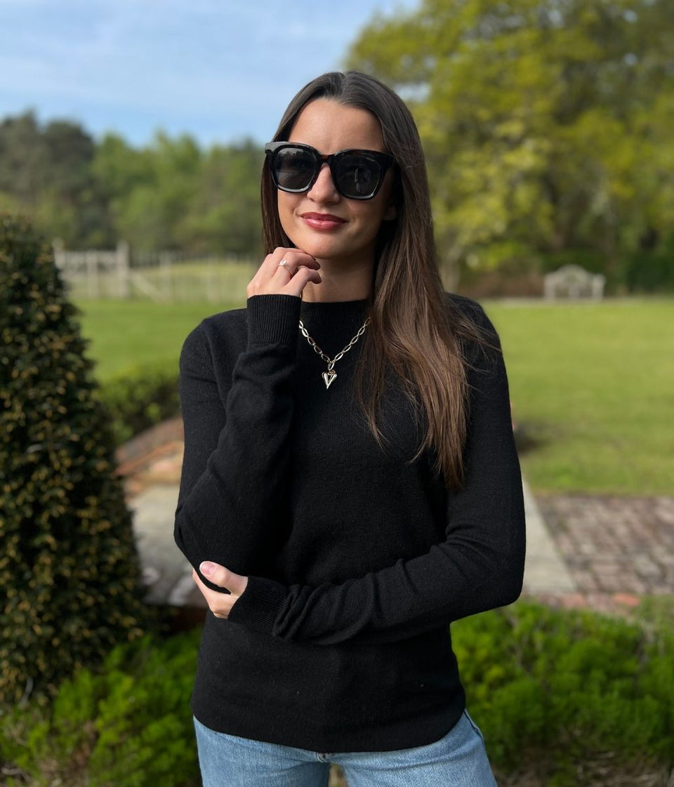 Black Recycled Blend Jumper