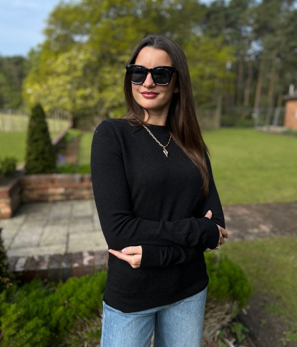 Black Recycled Blend Jumper