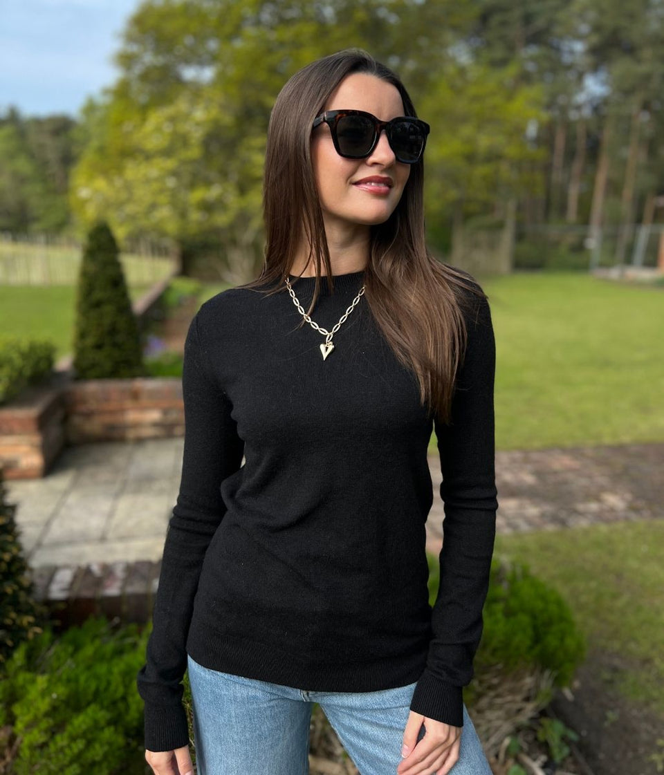 Black Recycled Blend Jumper