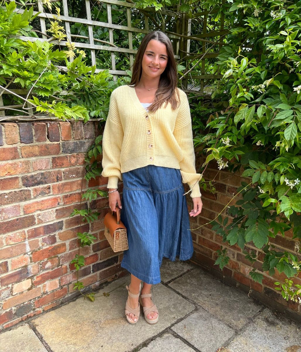Lemon Slouchy Cardigan