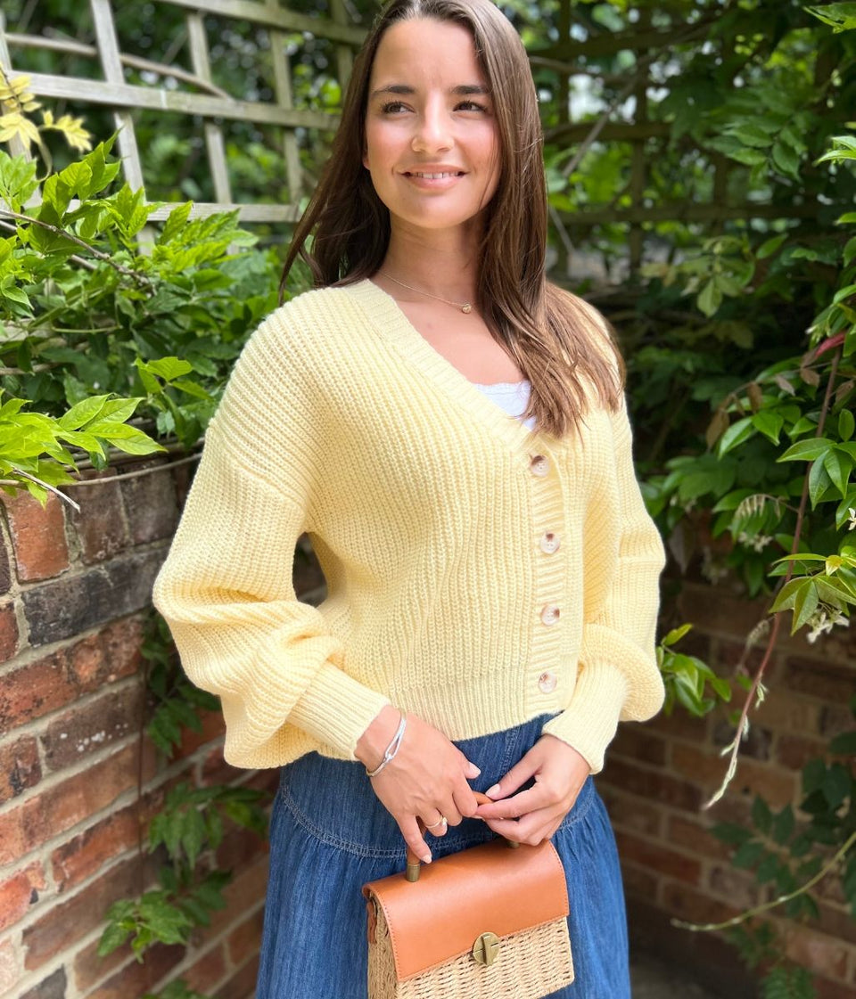 Lemon Slouchy Cardigan