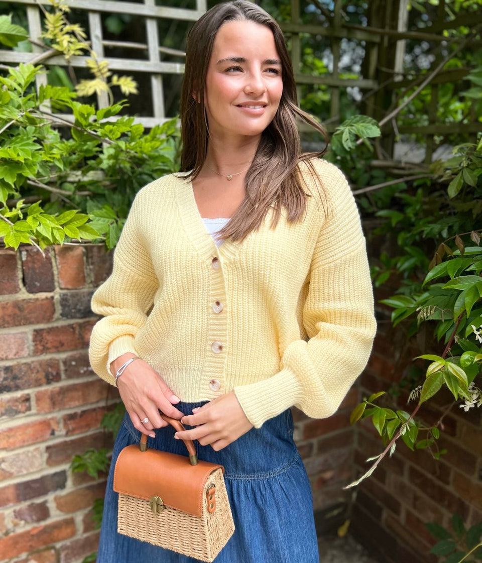 Lemon Slouchy Cardigan