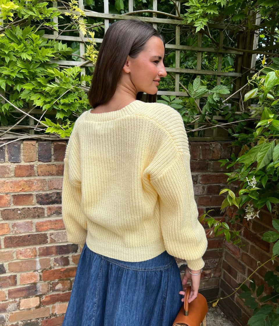 Lemon Slouchy Cardigan