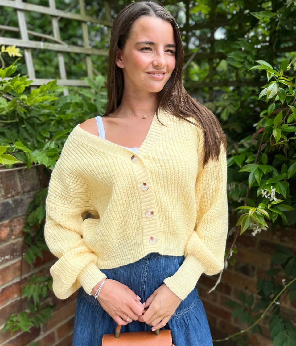 Lemon Slouchy Cardigan