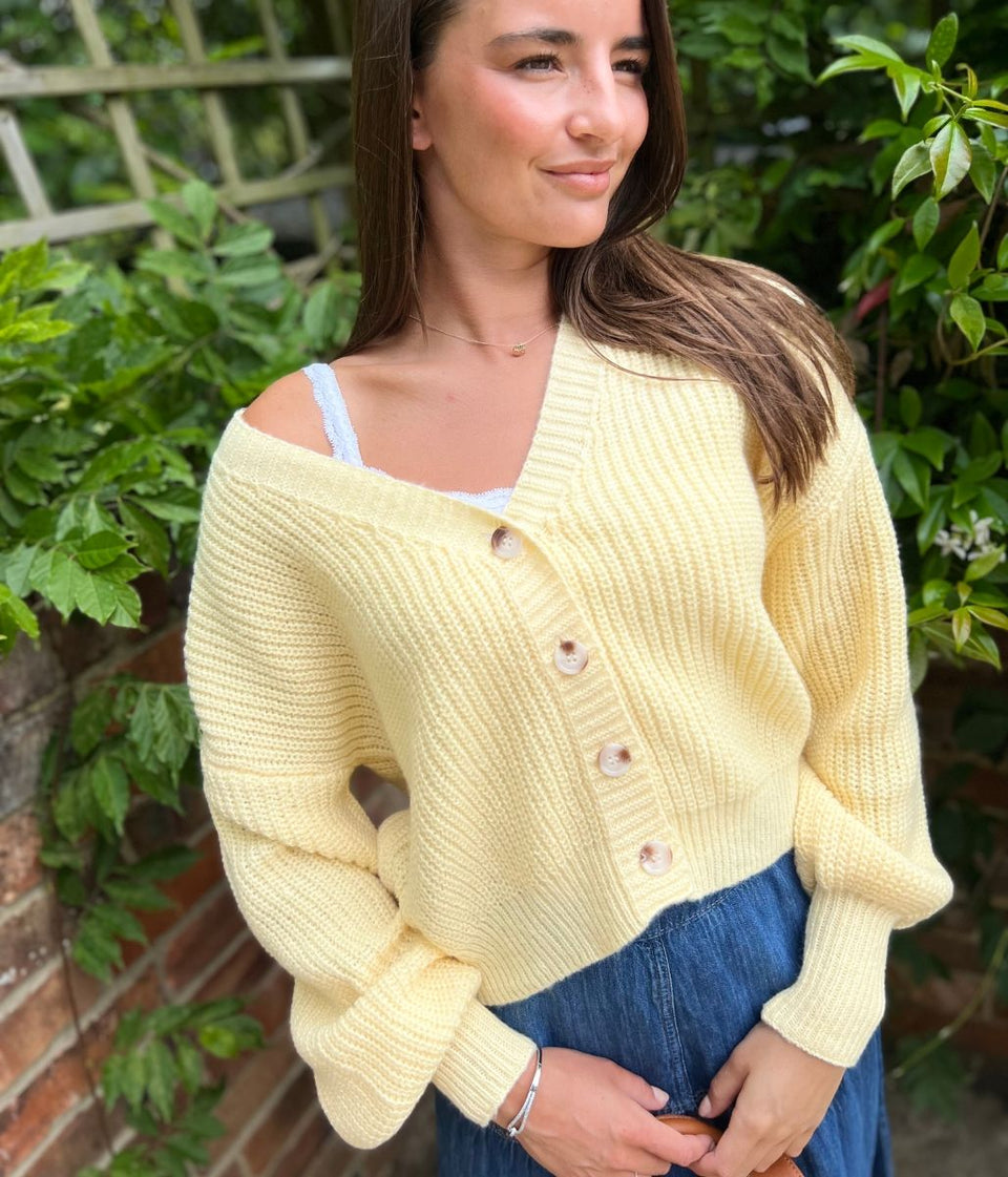 Lemon Slouchy Cardigan