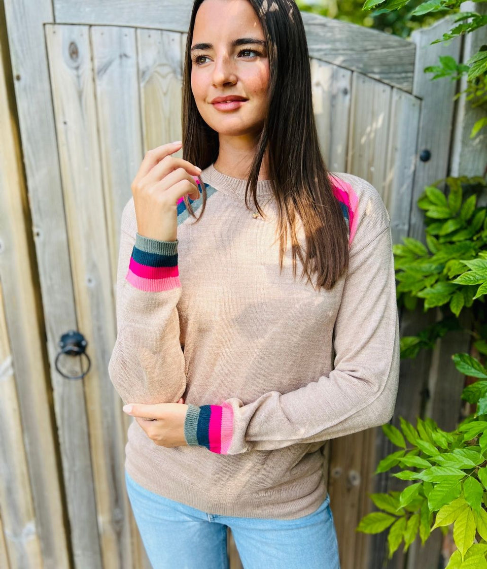 Camel Rainbow Detail Jumper