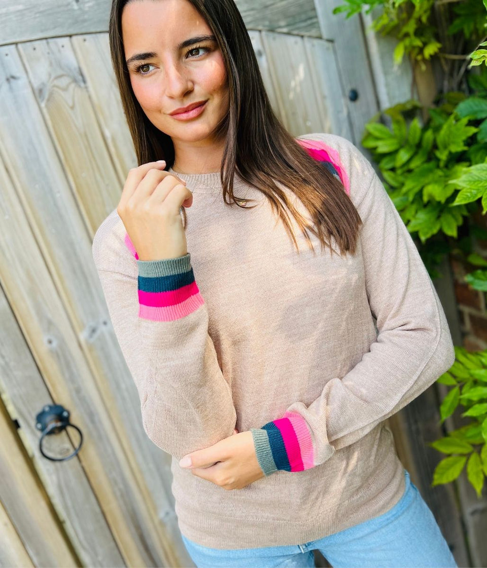 Camel Rainbow Detail Jumper