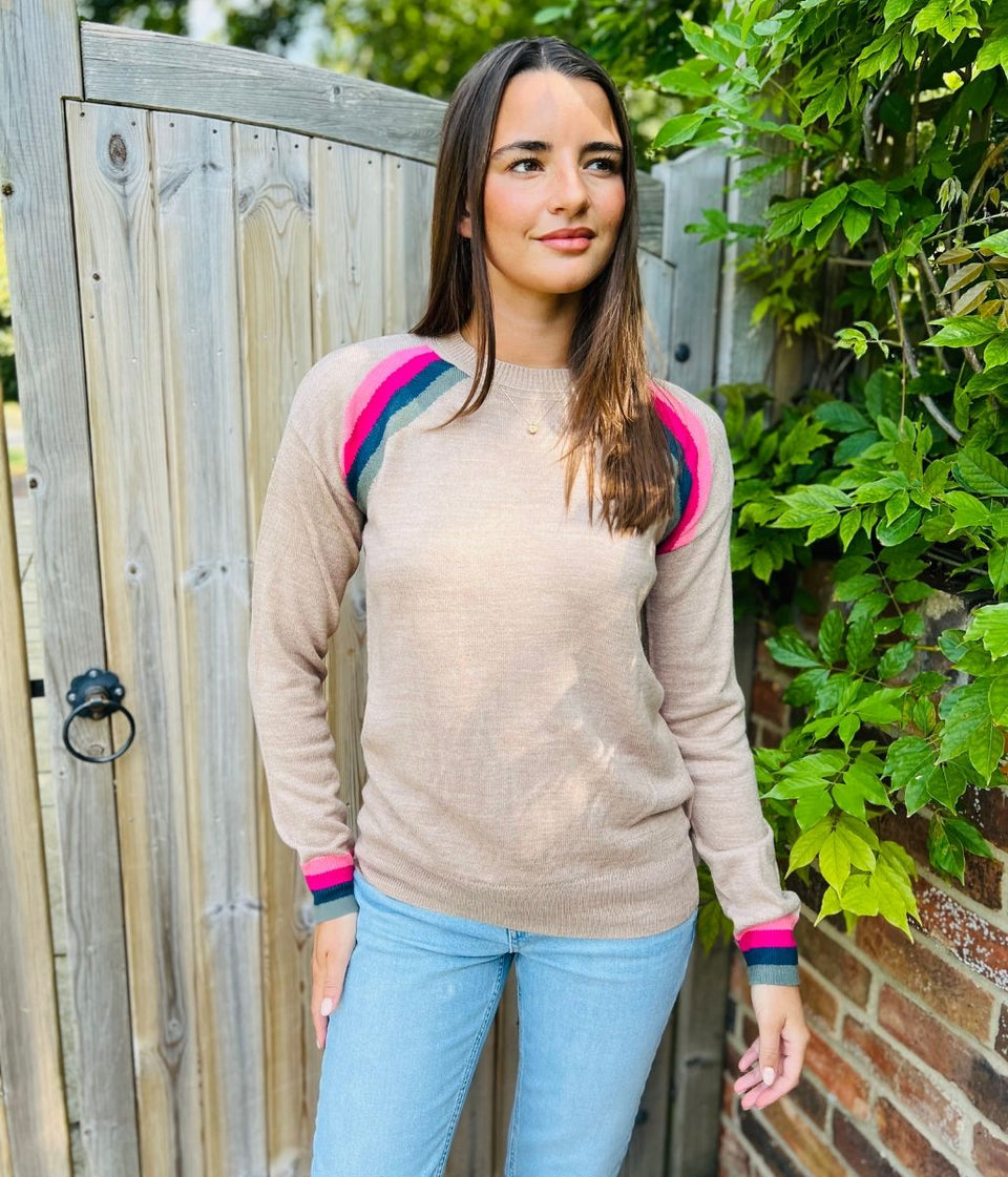 Camel Rainbow Detail Jumper