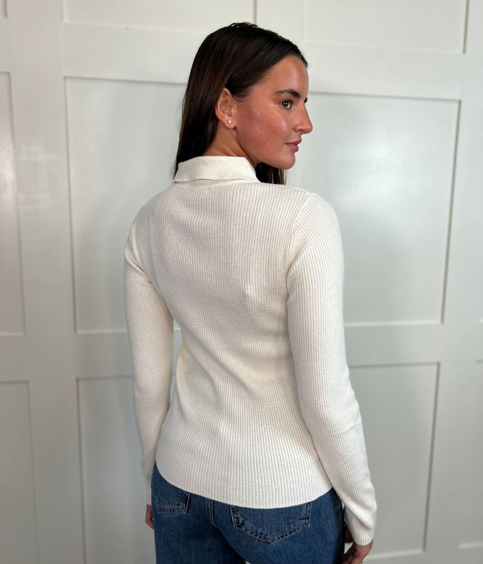 Cream Collared Jumper