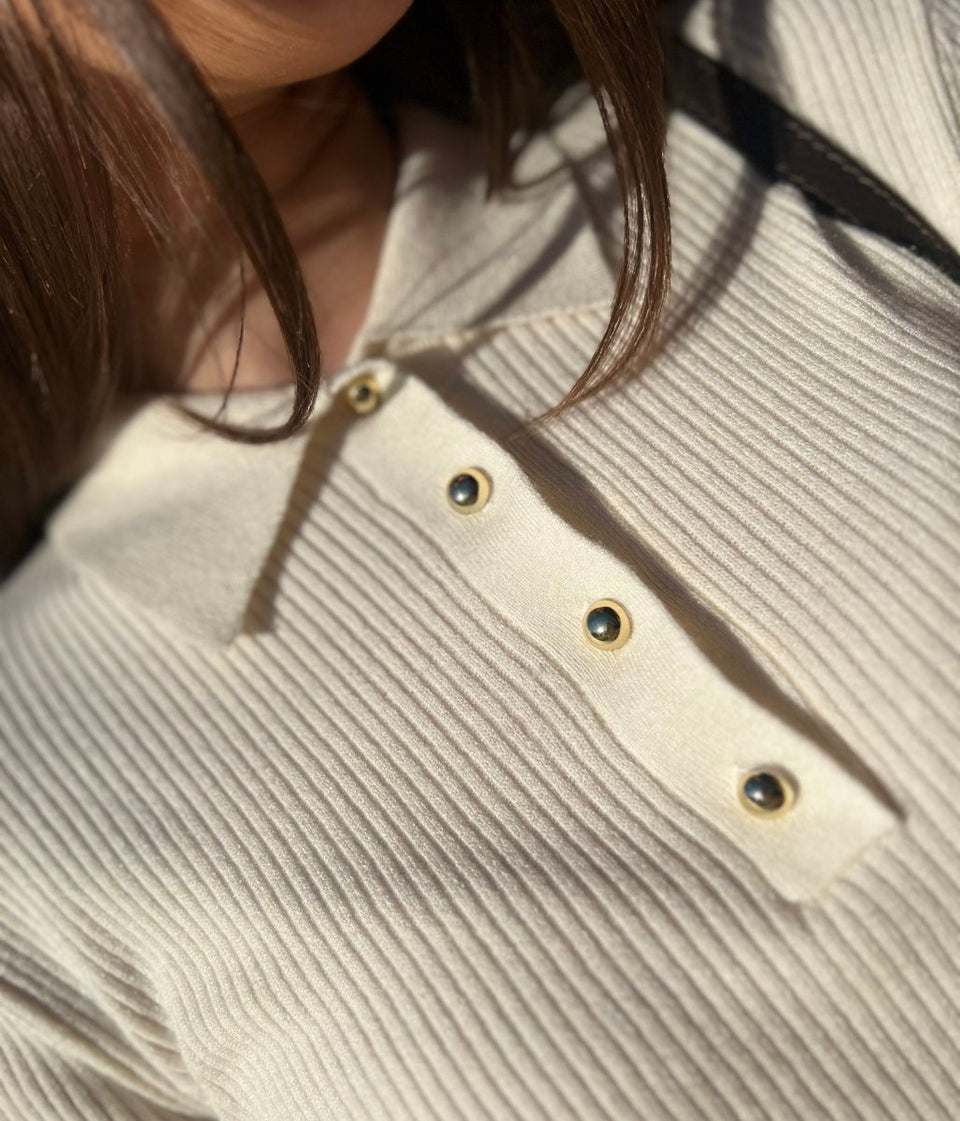 Cream Collared Jumper