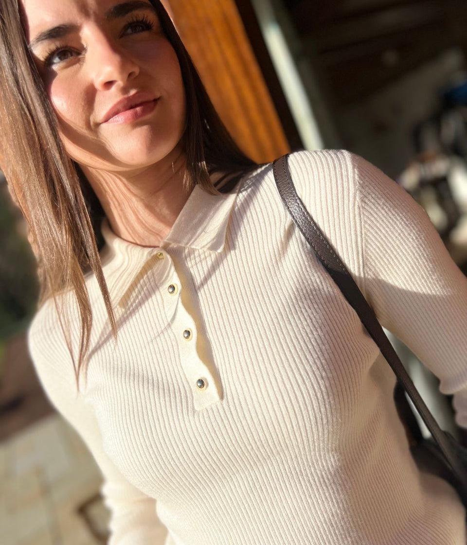 Cream Collared Jumper