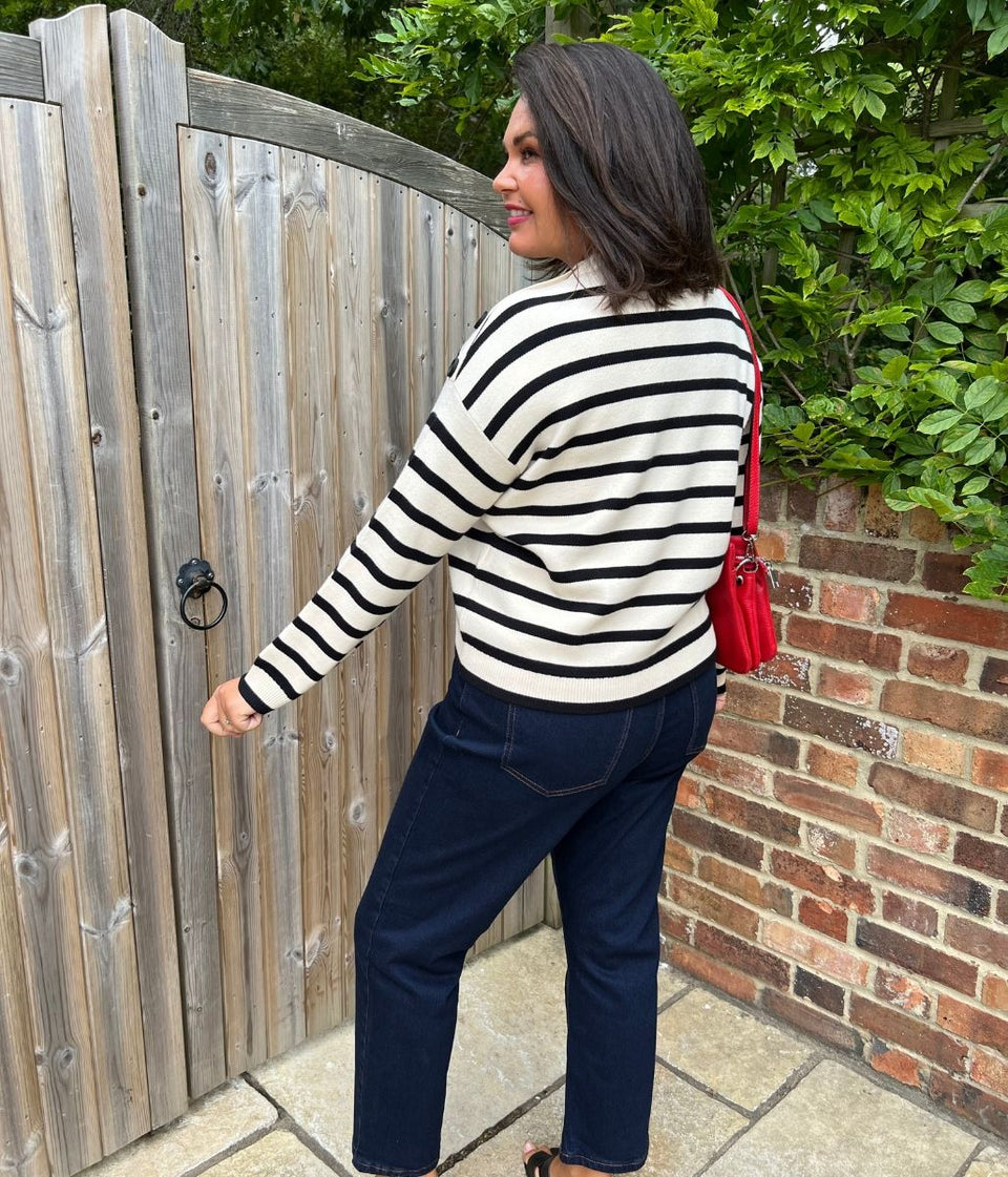 Ivory Breton Striped Jumper
