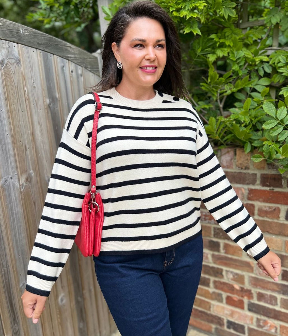 Ivory Breton Striped Jumper