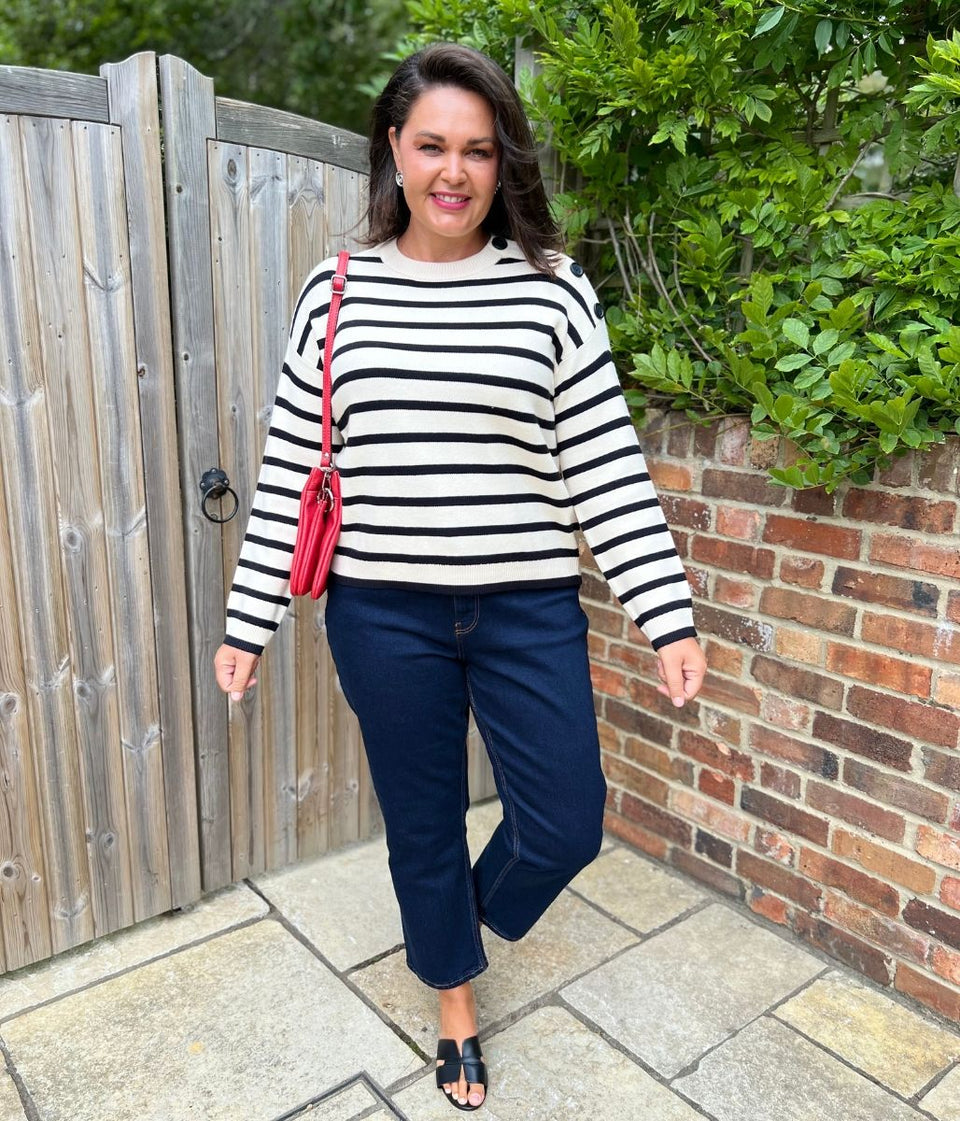 Ivory Breton Striped Jumper