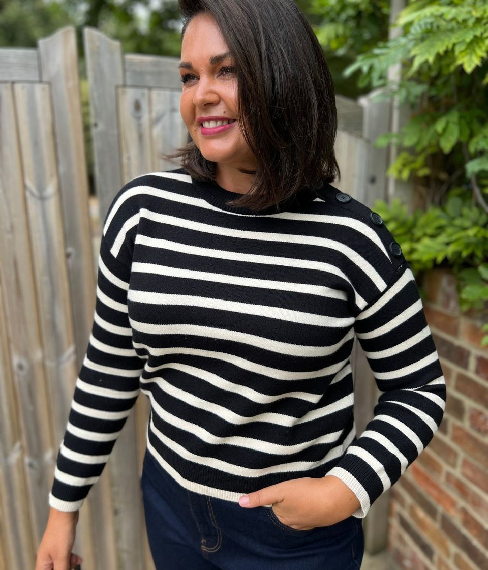 Black Breton Striped Jumper