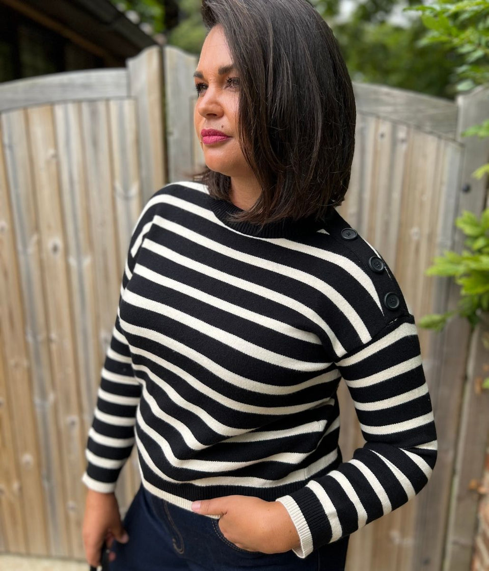Black Breton Striped Jumper
