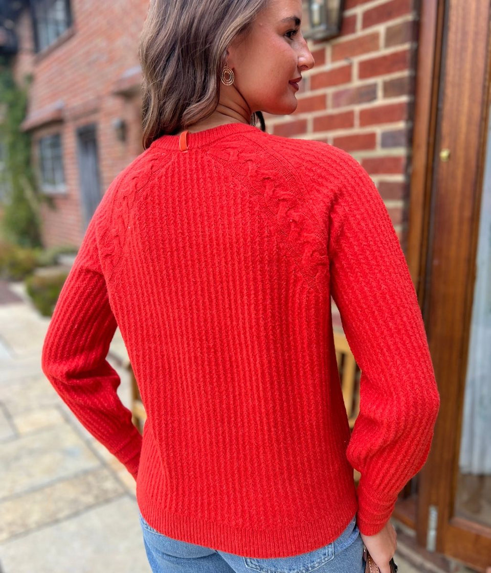 Coral Crew Neck Classic Jumper