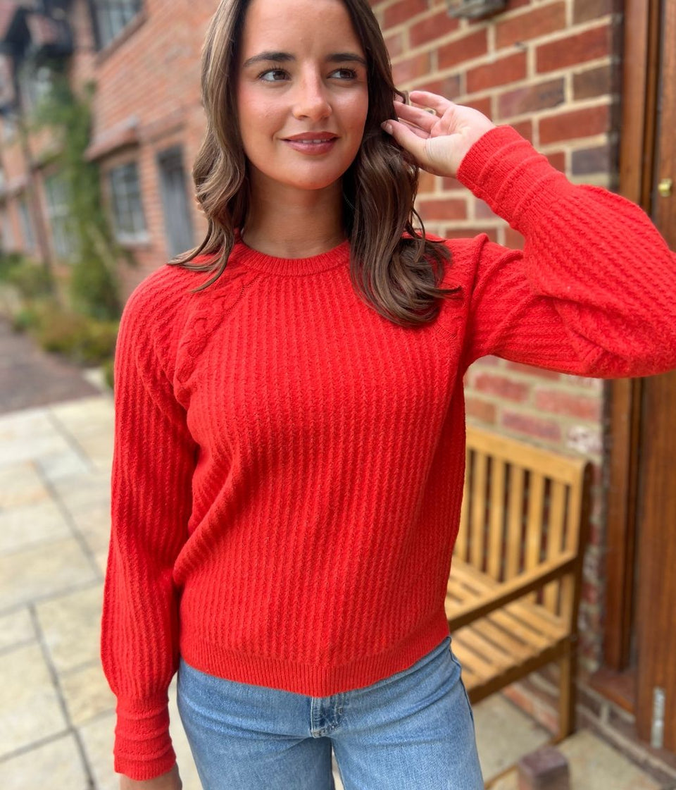 Coral Crew Neck Classic Jumper