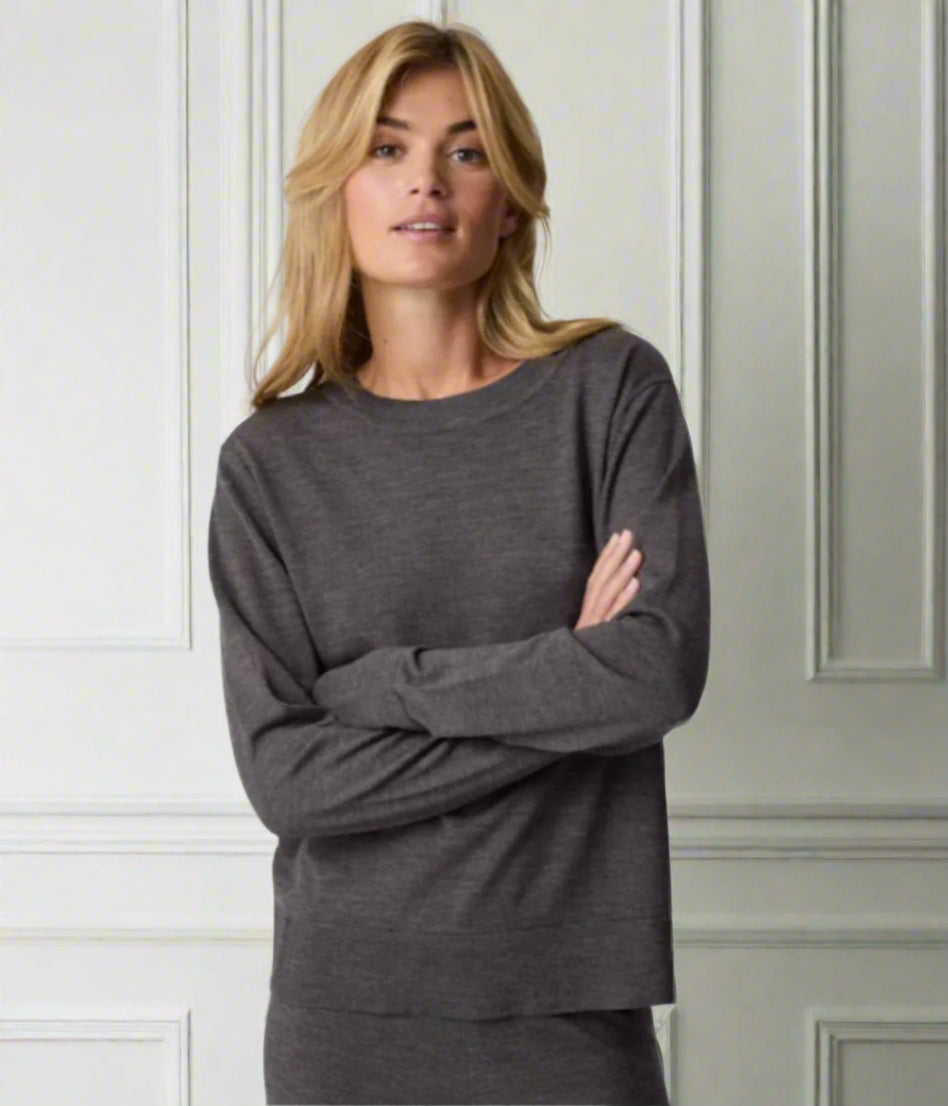 Brown Fine Merino Wool Jumper
