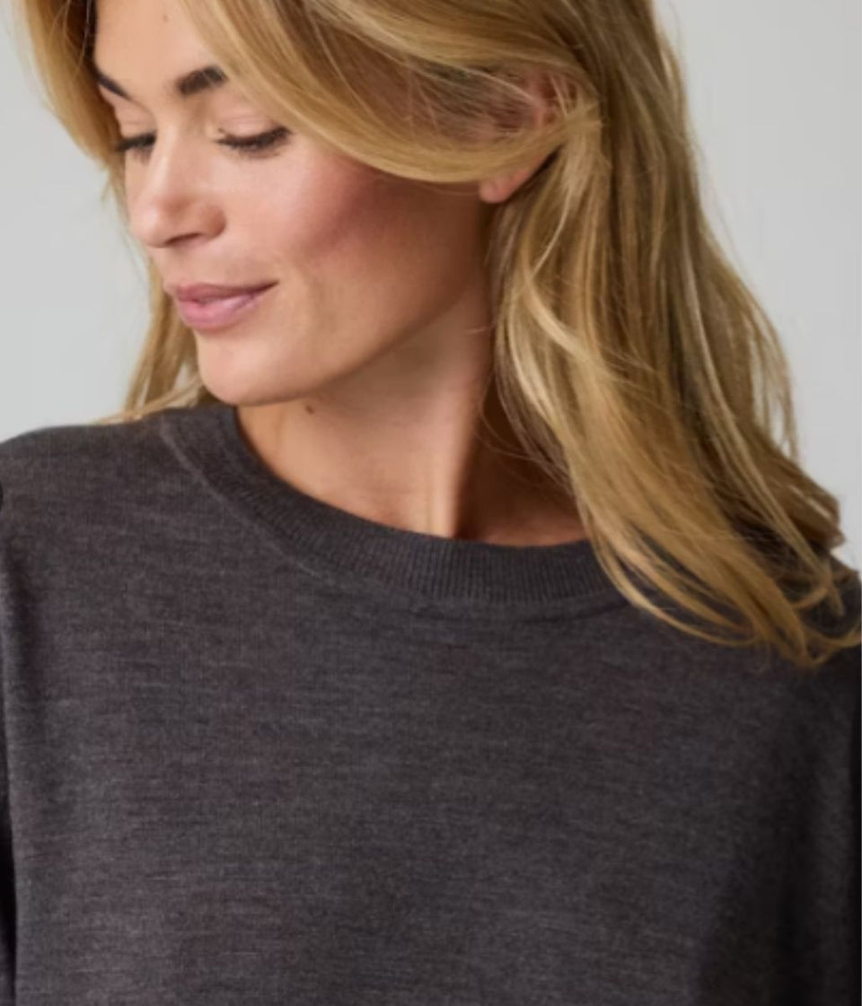 Brown Fine Merino Wool Jumper