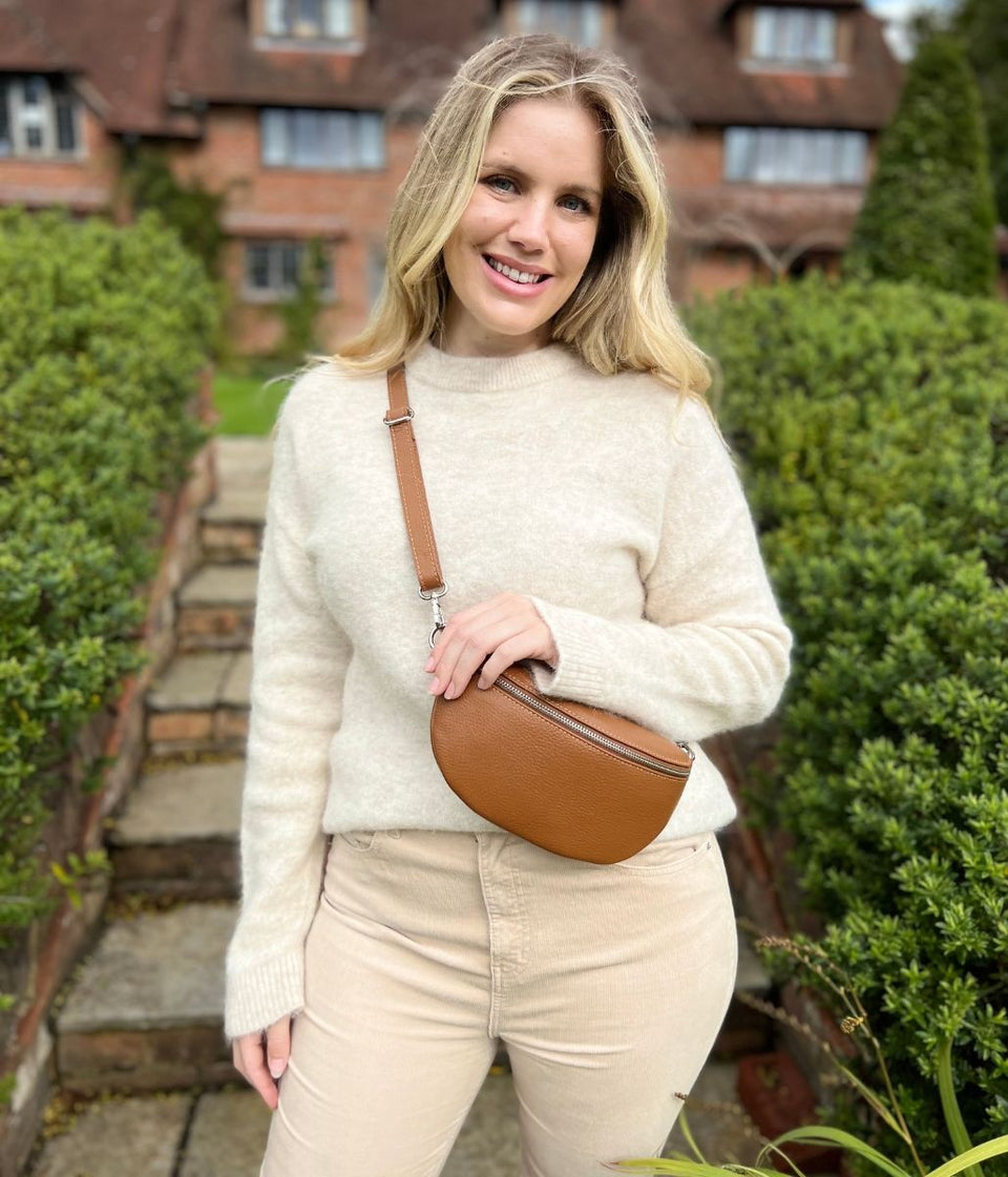 Ecru Alpaca Blend Crew Neck Jumper