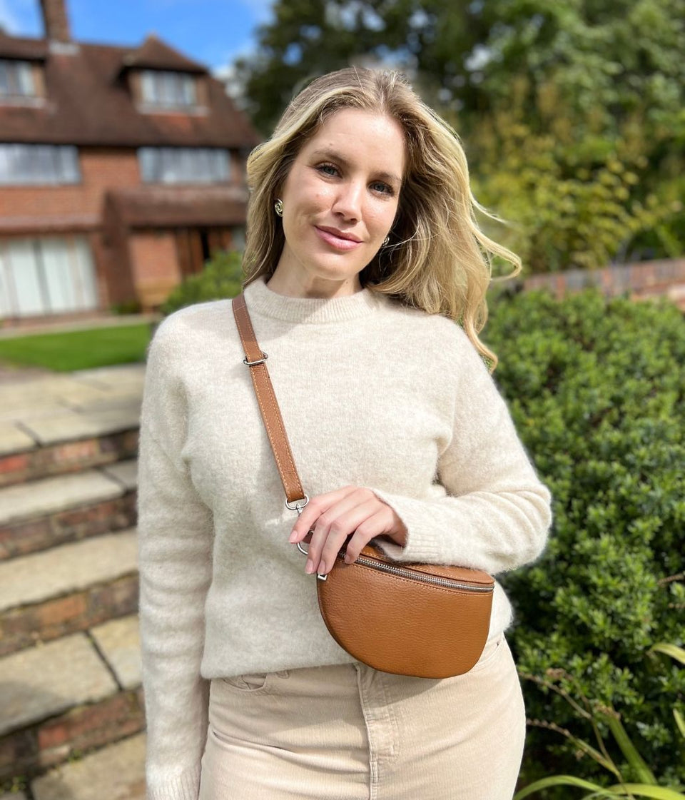 Ecru Alpaca Blend Crew Neck Jumper