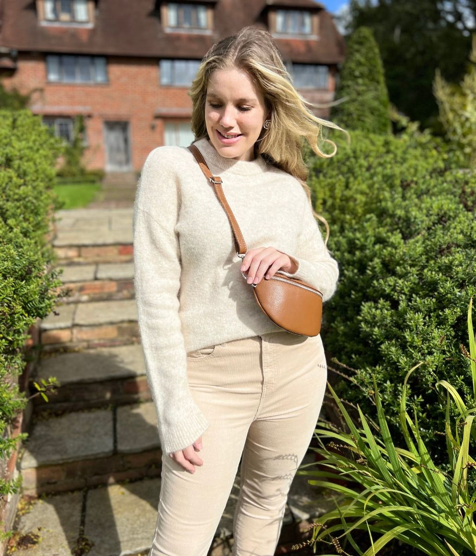 Ecru Alpaca Blend Crew Neck Jumper